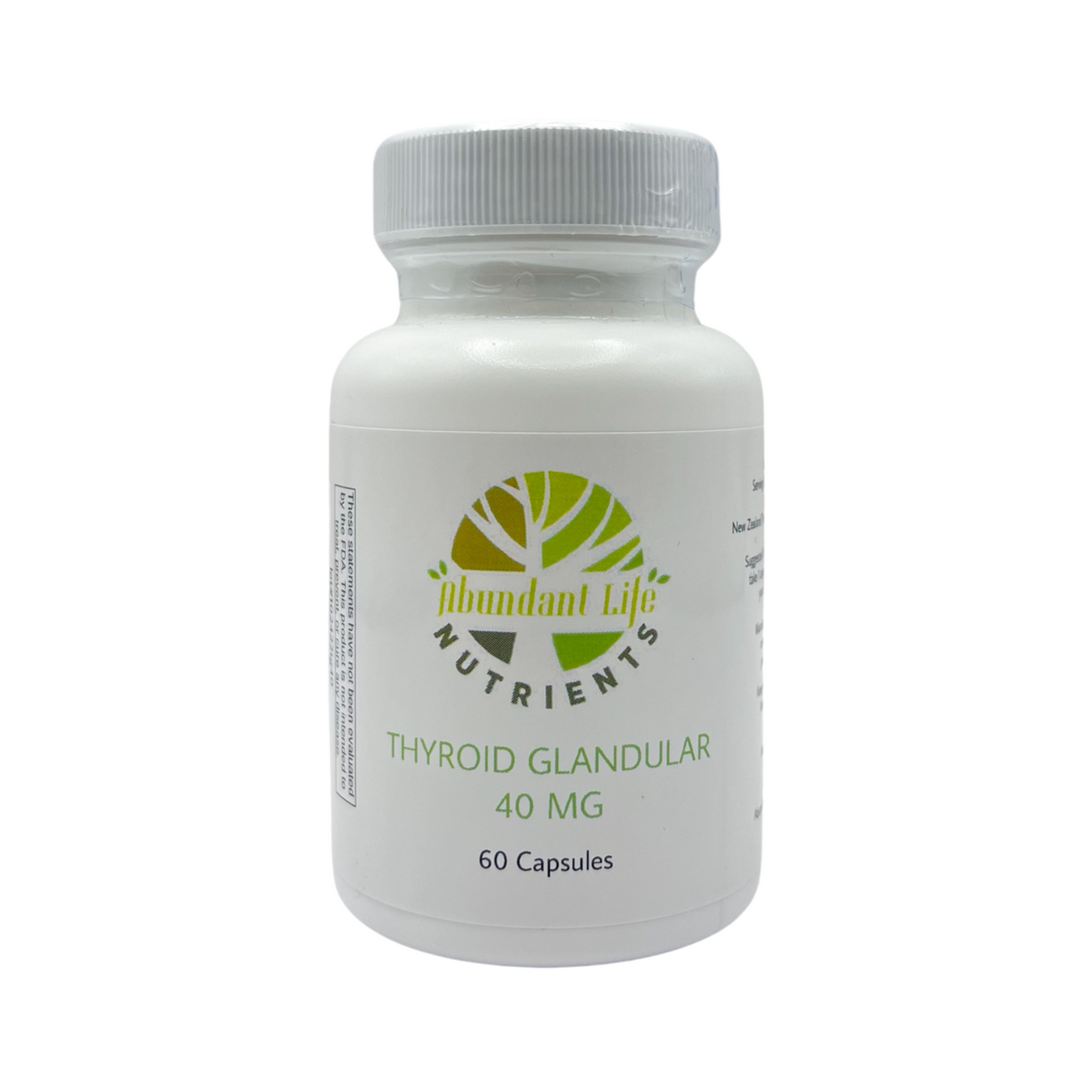 Abundant Life: Thyroid Glandular 40mg 60 Capsules