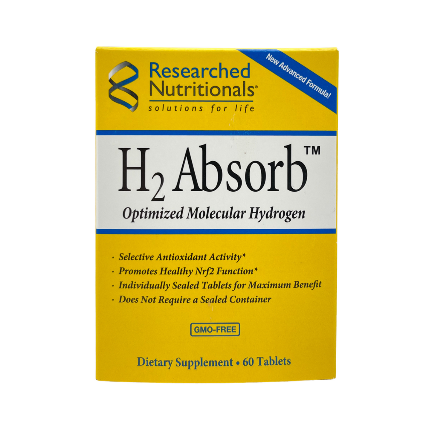 Researched Nutritional’s: H 2 Absorb Optimized Molecular Hydrogen 60 Tablets